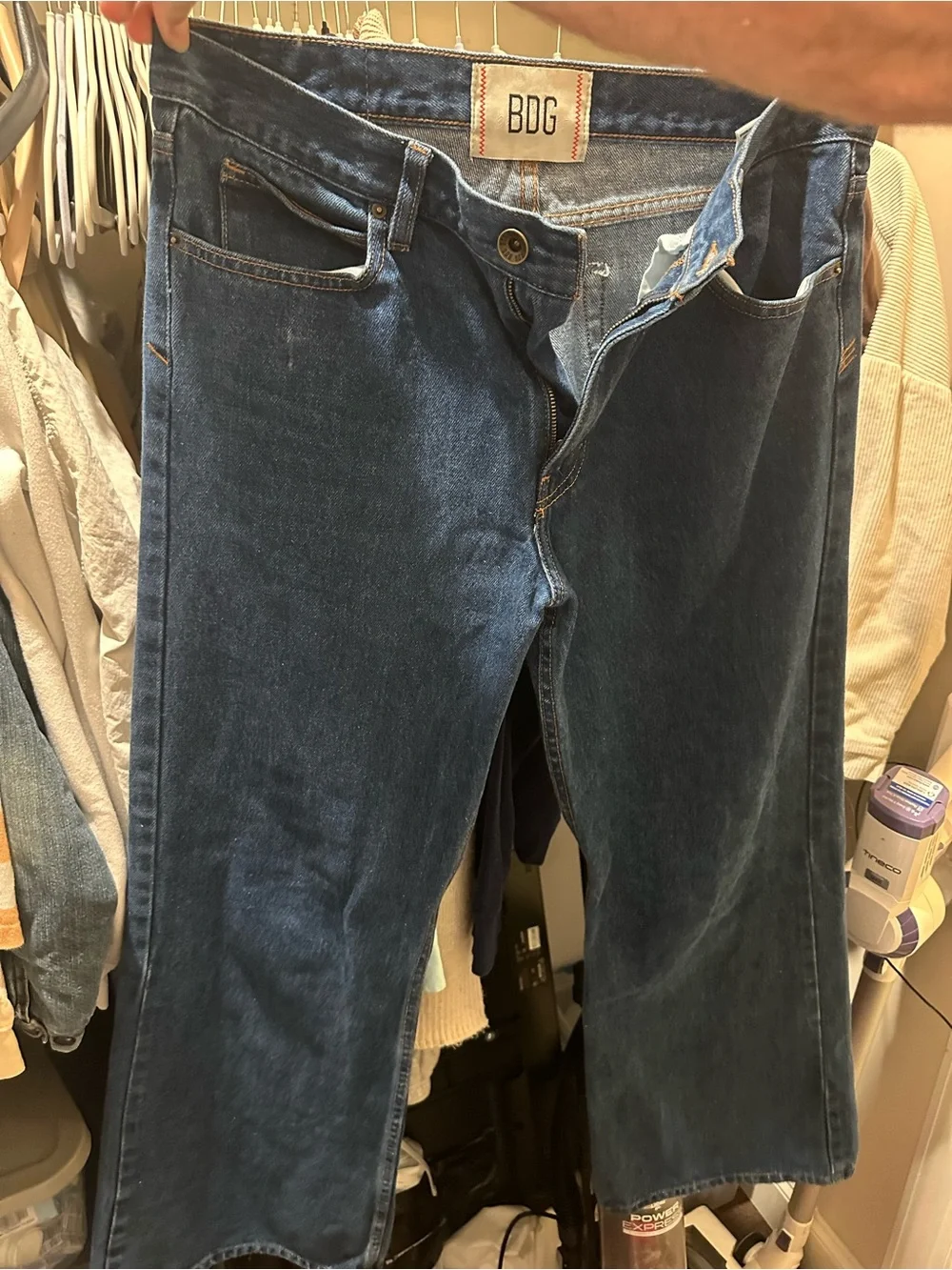BDG Men's Dark Blue Flare Denim Jeans